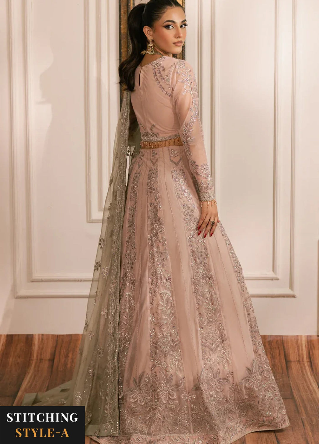 Zarif Women Unstitched Embroidered Net 3 Piece Suit ZR26UFC ZRI 01 DIVAAN - Festive Collection