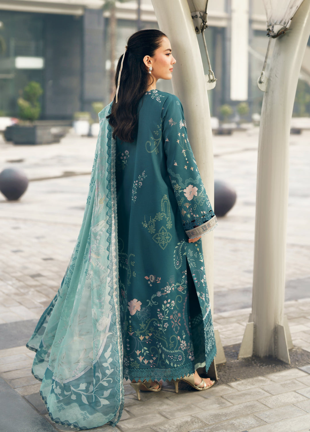 Zync by Florent Unstitched Embroidered Lawn 3 Piece Suit FL26ZU FZ-8A - Summer Collection