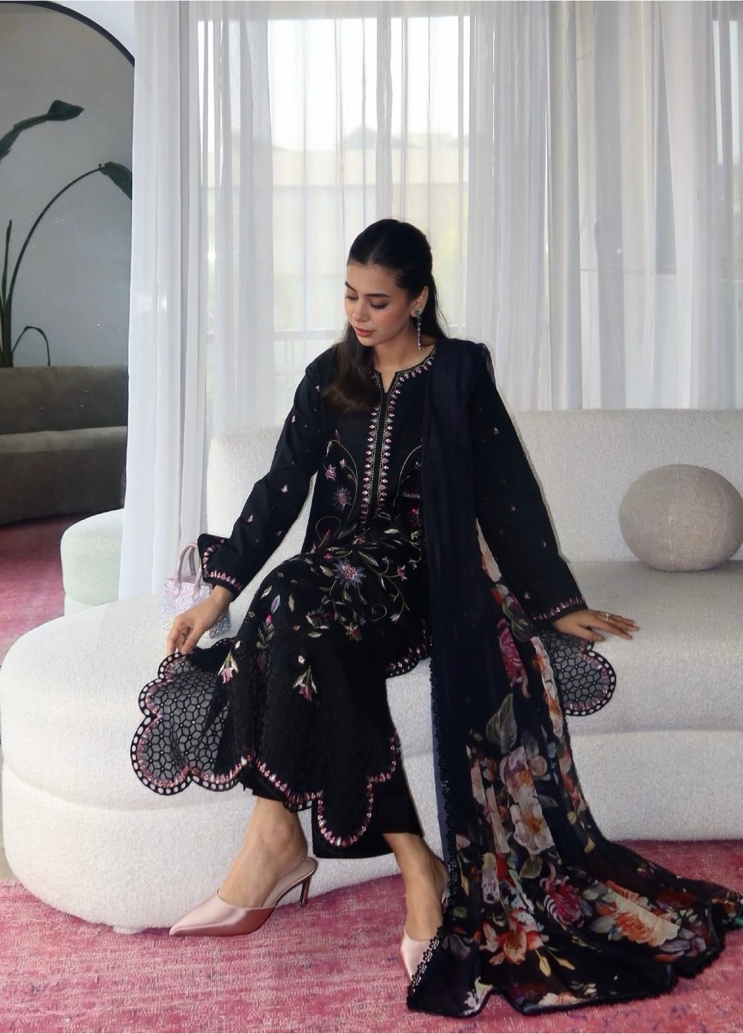 Symphony by Neeshay Unstitched Embroidered Luxury Lawn 3 Piece Suit NSH26US D1-Mirea - Summer Collection
