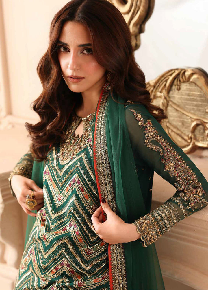 Dastan E Jashan by Charizma Unstitched Embroidered Chiffon 3 Piece Suit CHR26UDJ DJW6-07 - Wedding Collection