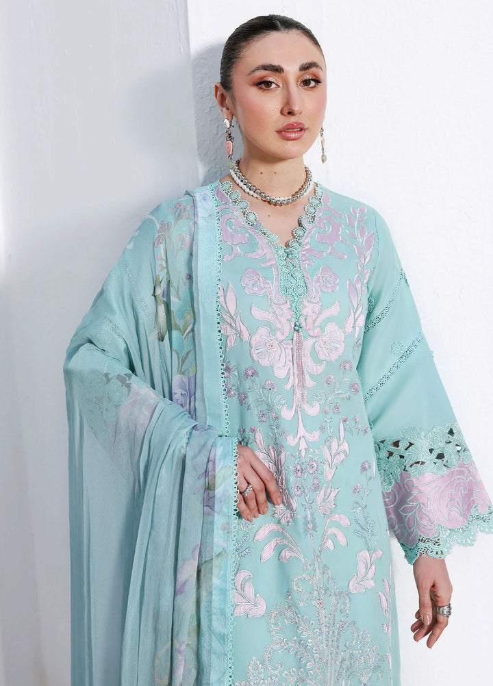 Floral Reverie by Roheenaz Unstitched Embroidered Lawn 3 Piece Suit RN26UFRL  DEWY MIST - Festive Collection