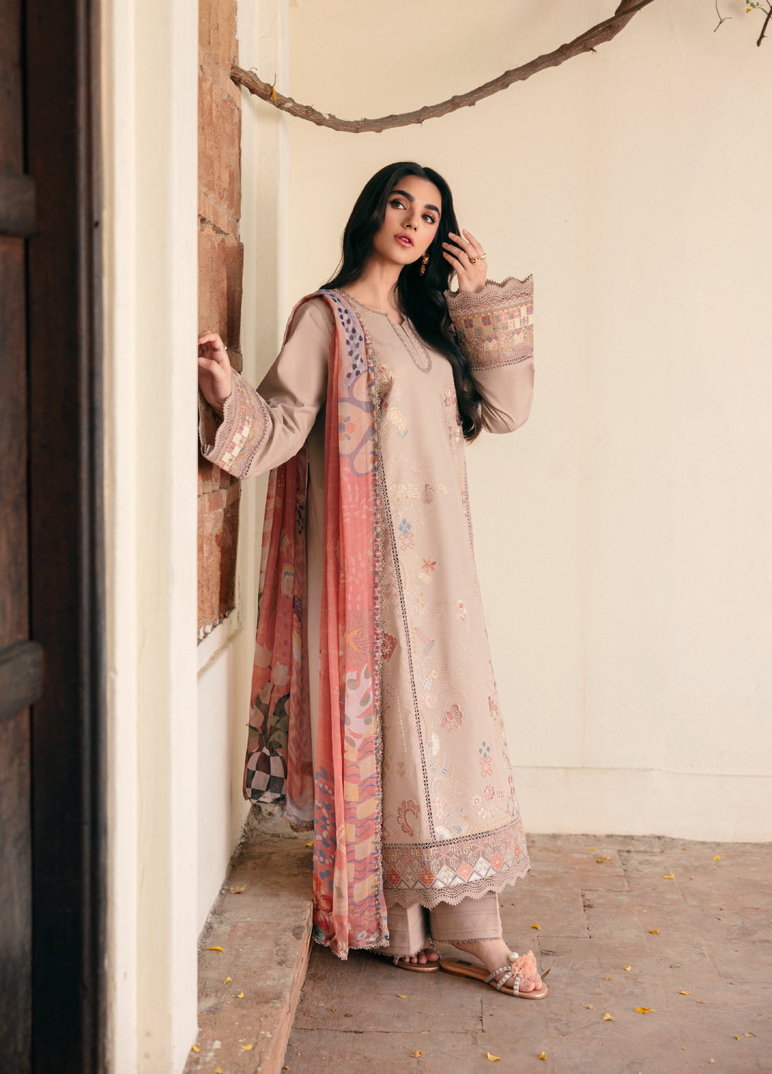 Zync by Florent Unstitched Embroidered Lawn 3 Piece Suit FL26ULZ FZ-4B - Lawn Collection