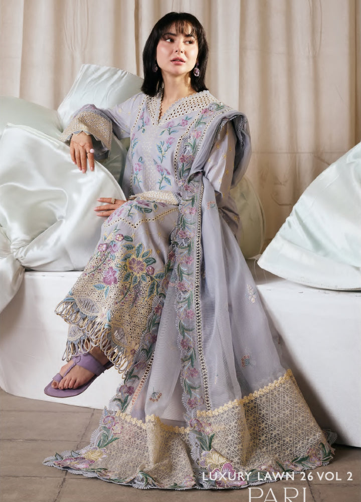 Maryam Hussain Unstitched Embroidered Lawn 3 Piece Suit MH26ULF Pari - Festive Collection