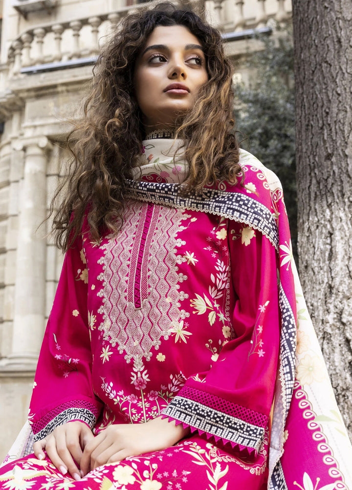 Meerak Women Pret Premium Embroidered Linen 3 Piece Aurora - Winter Collection