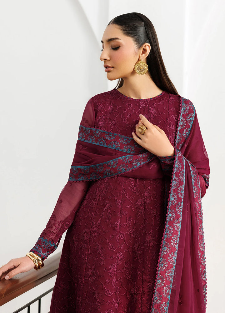 Nourah by Zarif Unstitched Embroidered Chiffon 3 Piece Suit ZR26UCN Nourah MAHAL ZF/ZQH/MAHAL 04 - Festive Collection