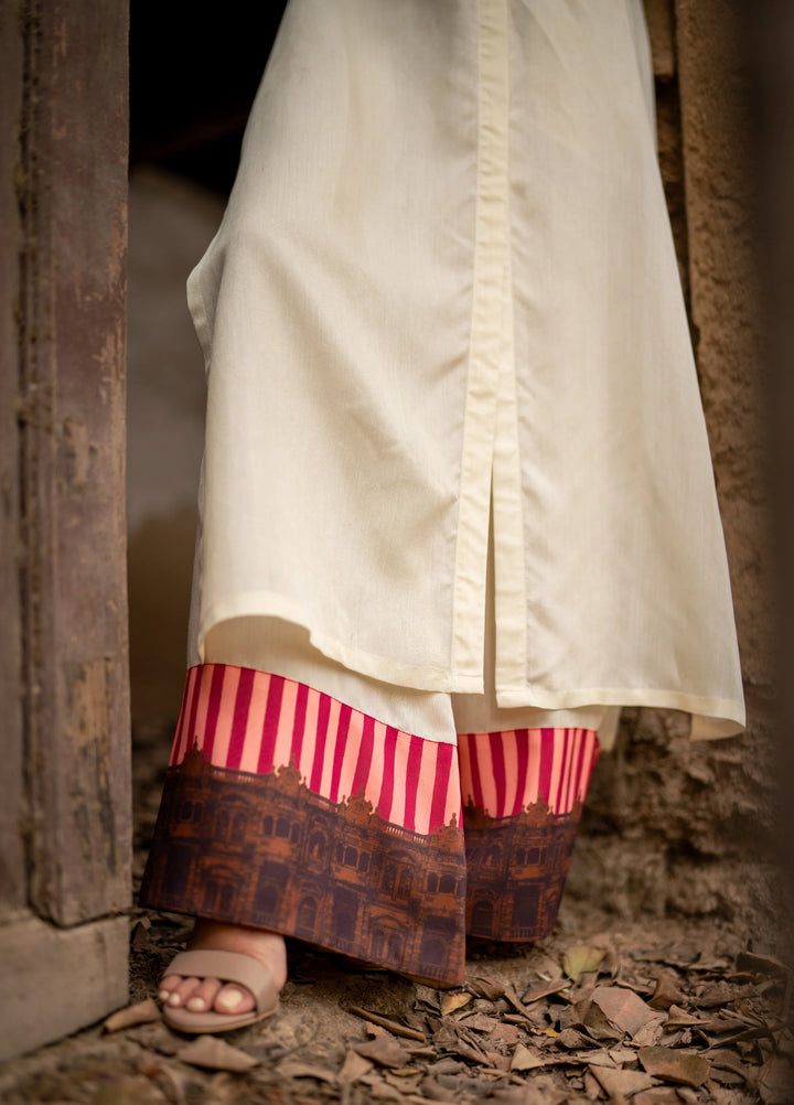 Dareecha by Daak RTW Printed Cotton Silk 2 Piece Suit MCOS-OW MENDOZA MCOS-OW - Festive Collection