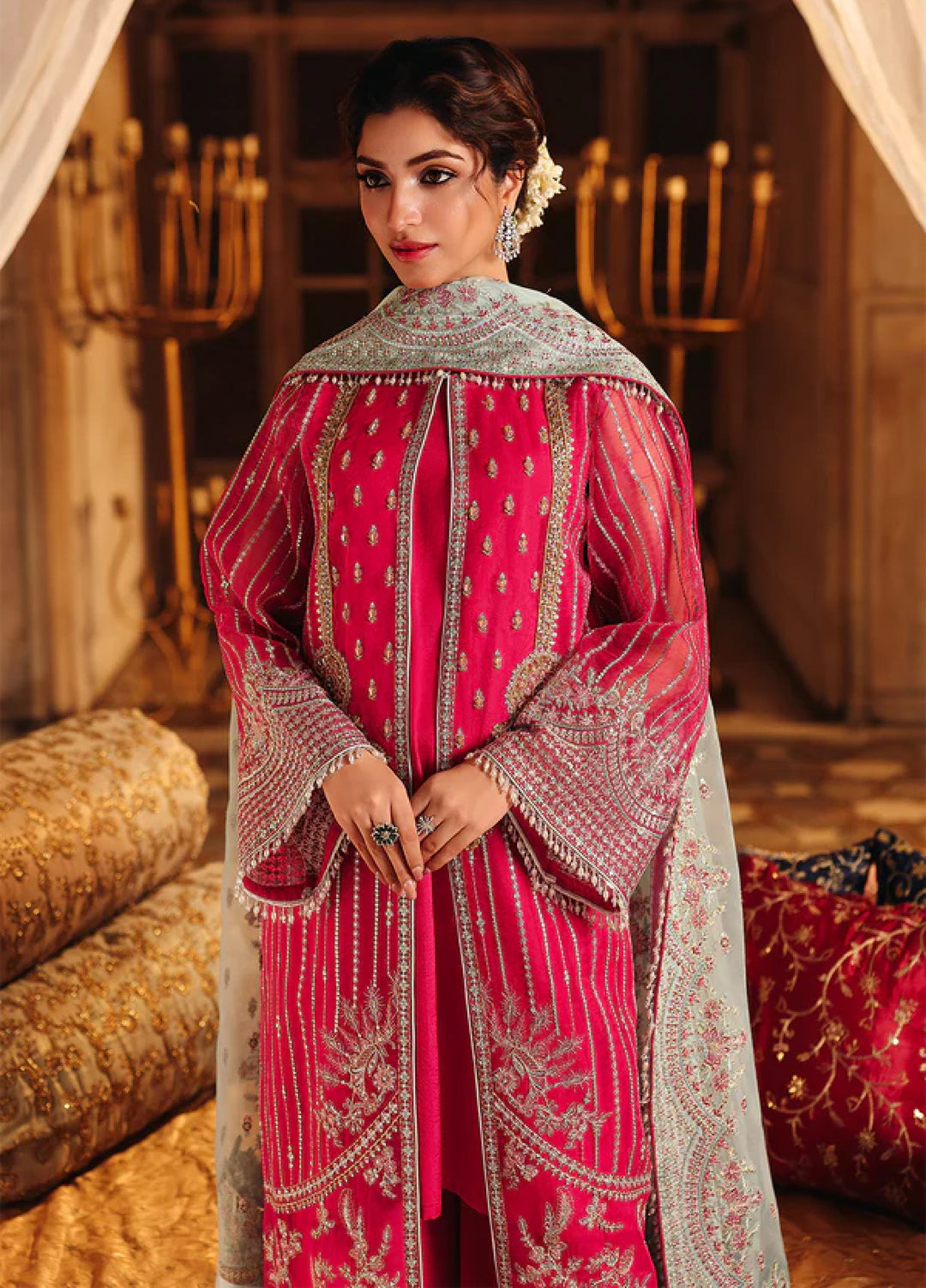 Silsila by Meeral Pret Embroidered Organza 3 Piece Shafaq - Festive Collection