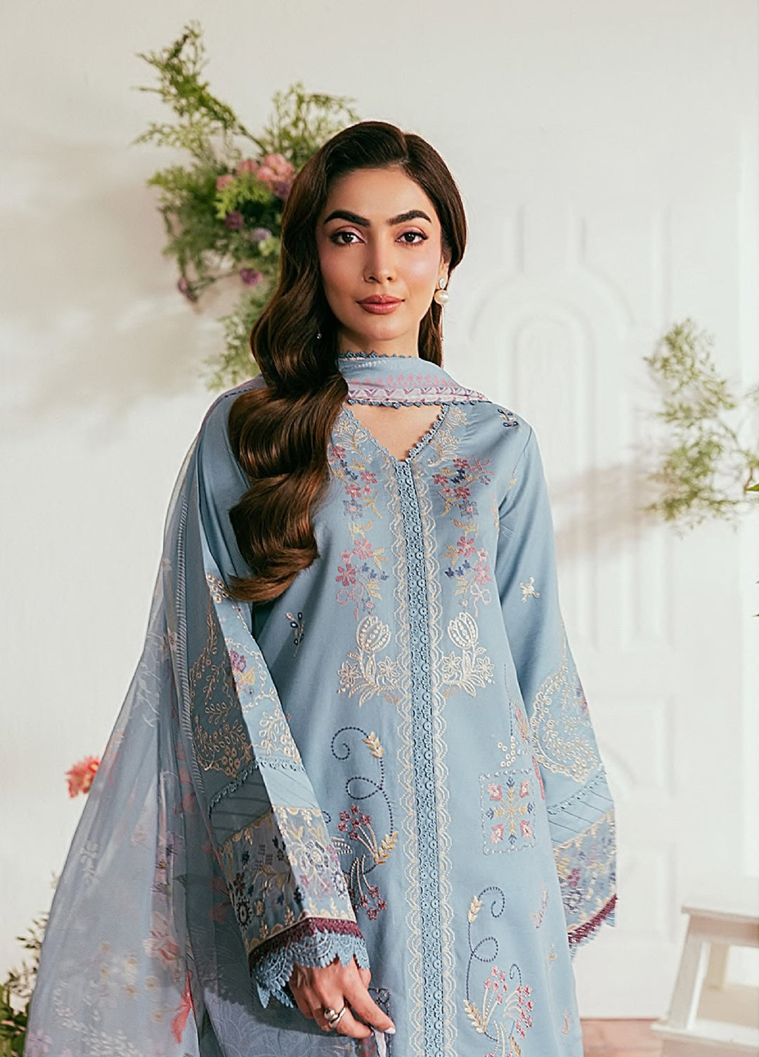 Zync by Florent Unstitched Embroidered Lawn 3 Piece Suit FL26ULZ FZ-3B - Summer Collection
