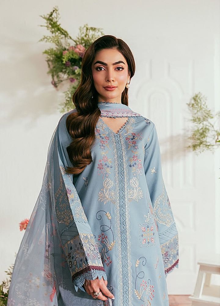 Zync by Florent Unstitched Embroidered Lawn 3 Piece Suit FL26ULZ FZ-3B - Summer Collection
