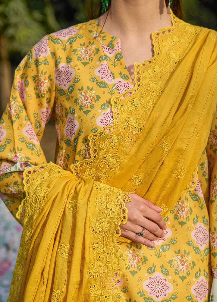 Raha Summer Prints by RajBari Unstitched Printed Lawn 3 Piece Suit RB26URS D-06 - Summer Collection