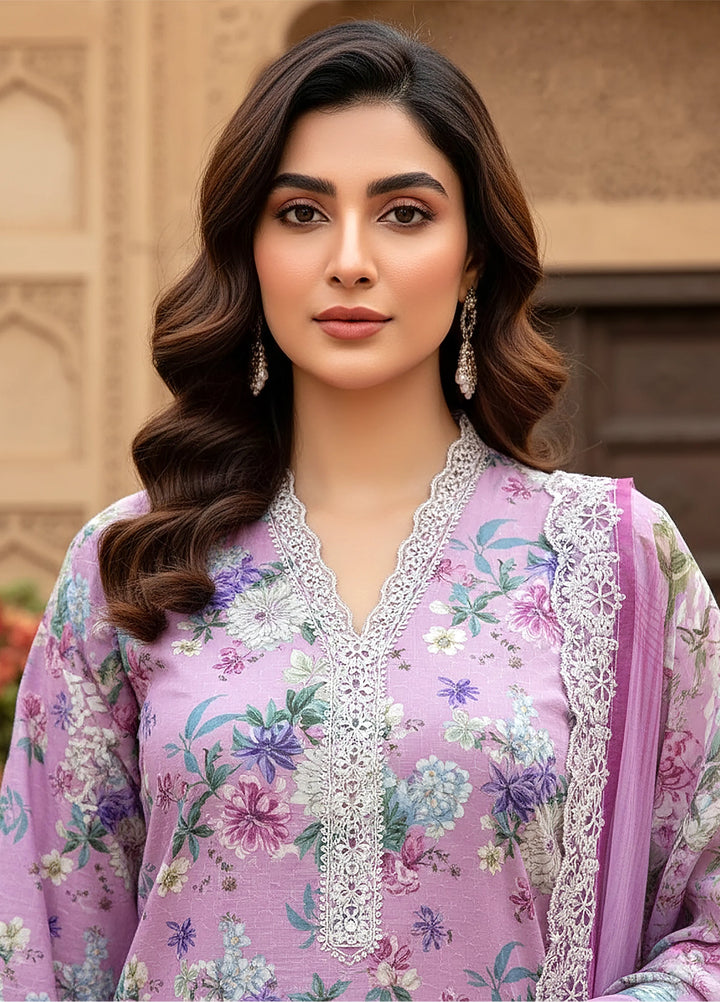 Lakhany Summer Essentials Embroidered Unstitched Lawn 3 Piece Suit LSM26USE LG-UB-0271 - Ramadan Collection