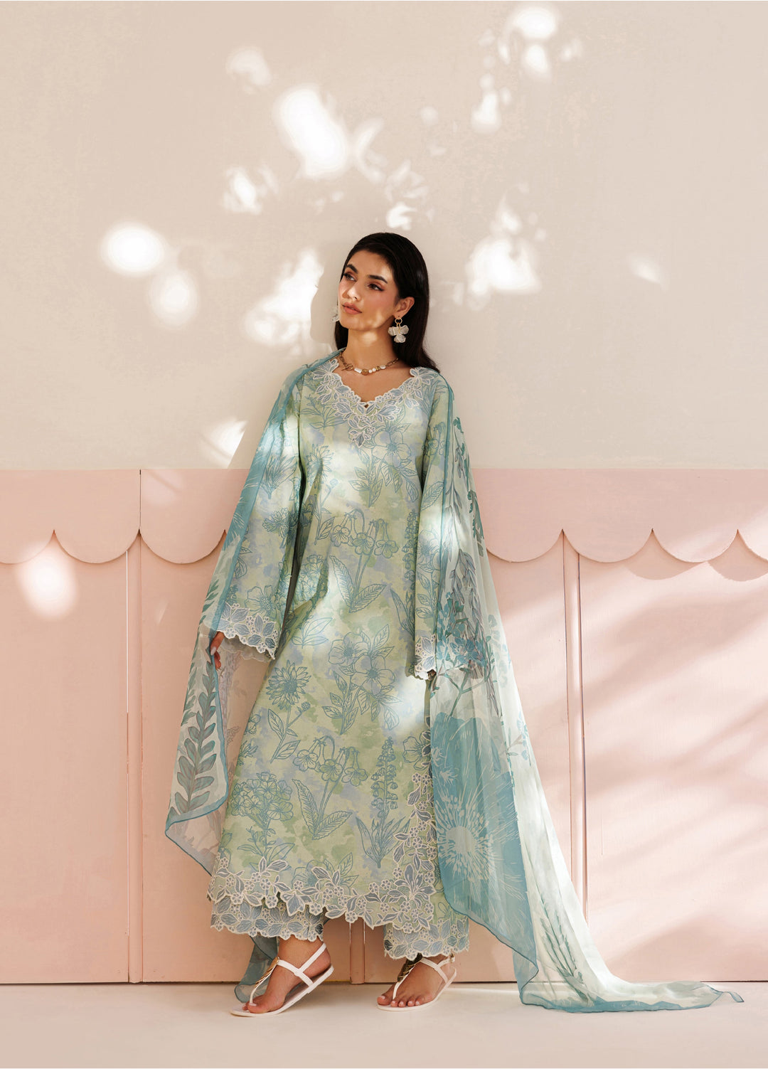 Azzal Unstitched Printed and Embroidered Lawn 3 Piece Suit AZL26UPL AZL-146 - Summer Collection