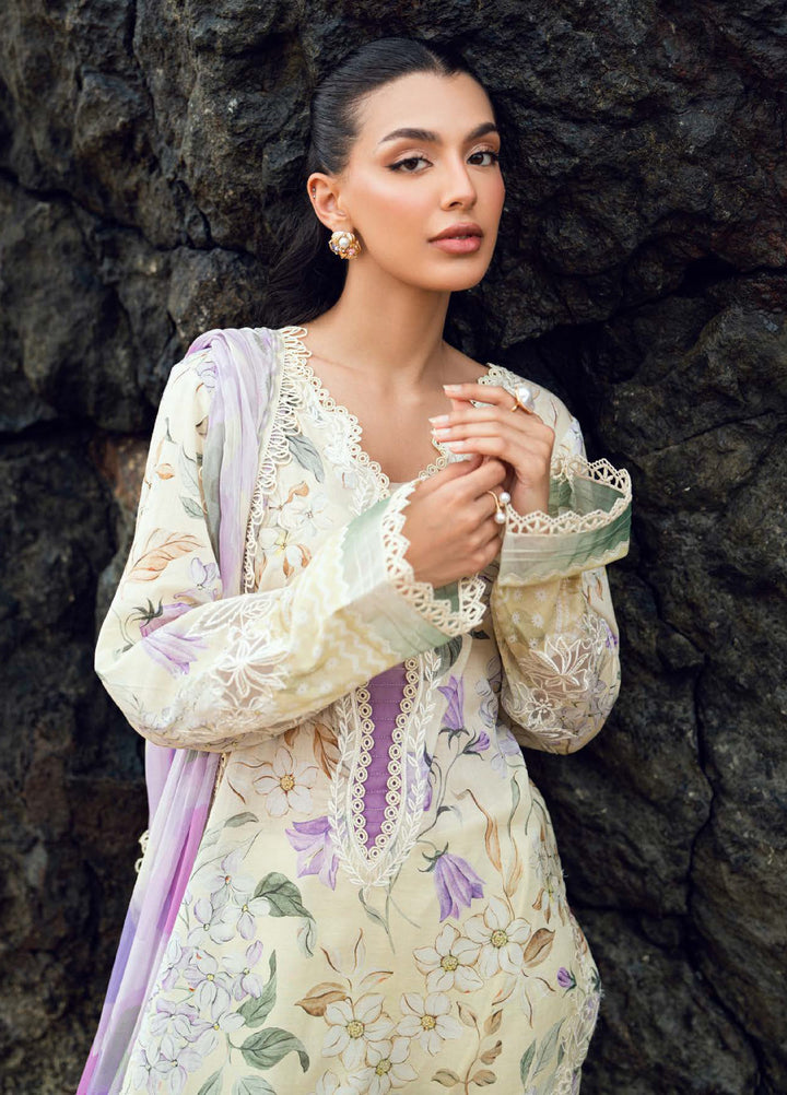 Gardenia by Nureh Unstitched Embroidered Lawn 3 Piece Suit NU26UGL NSG-197 - Summer Collection