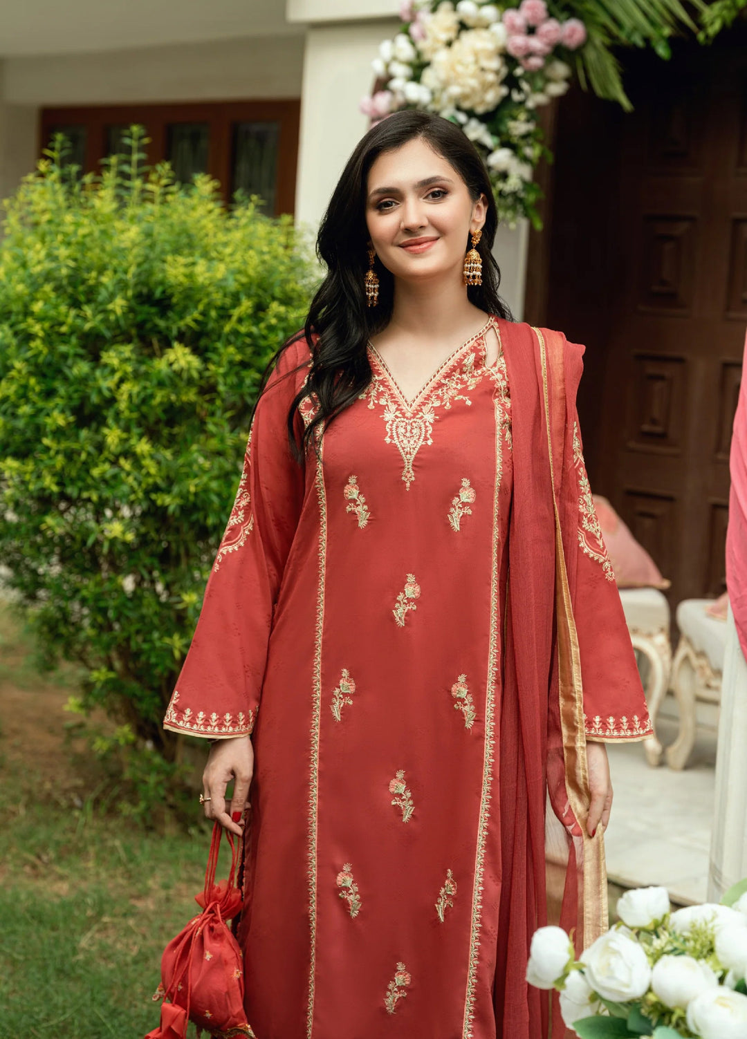 Omal by Komal Baat Paaki Women Dobby 3 Piece Pret Suit Mehrmah - Festive Collection