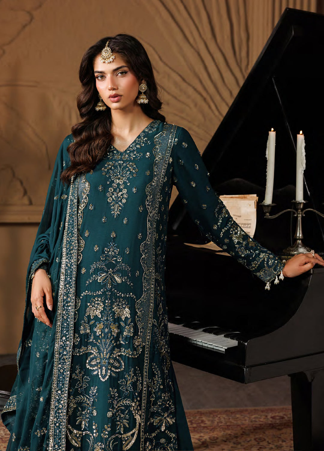Celeste by Emaan Adeel Unstitched Embroidered Chiffon 3 Piece Suit EA26UCF Asteria - Festive Collection