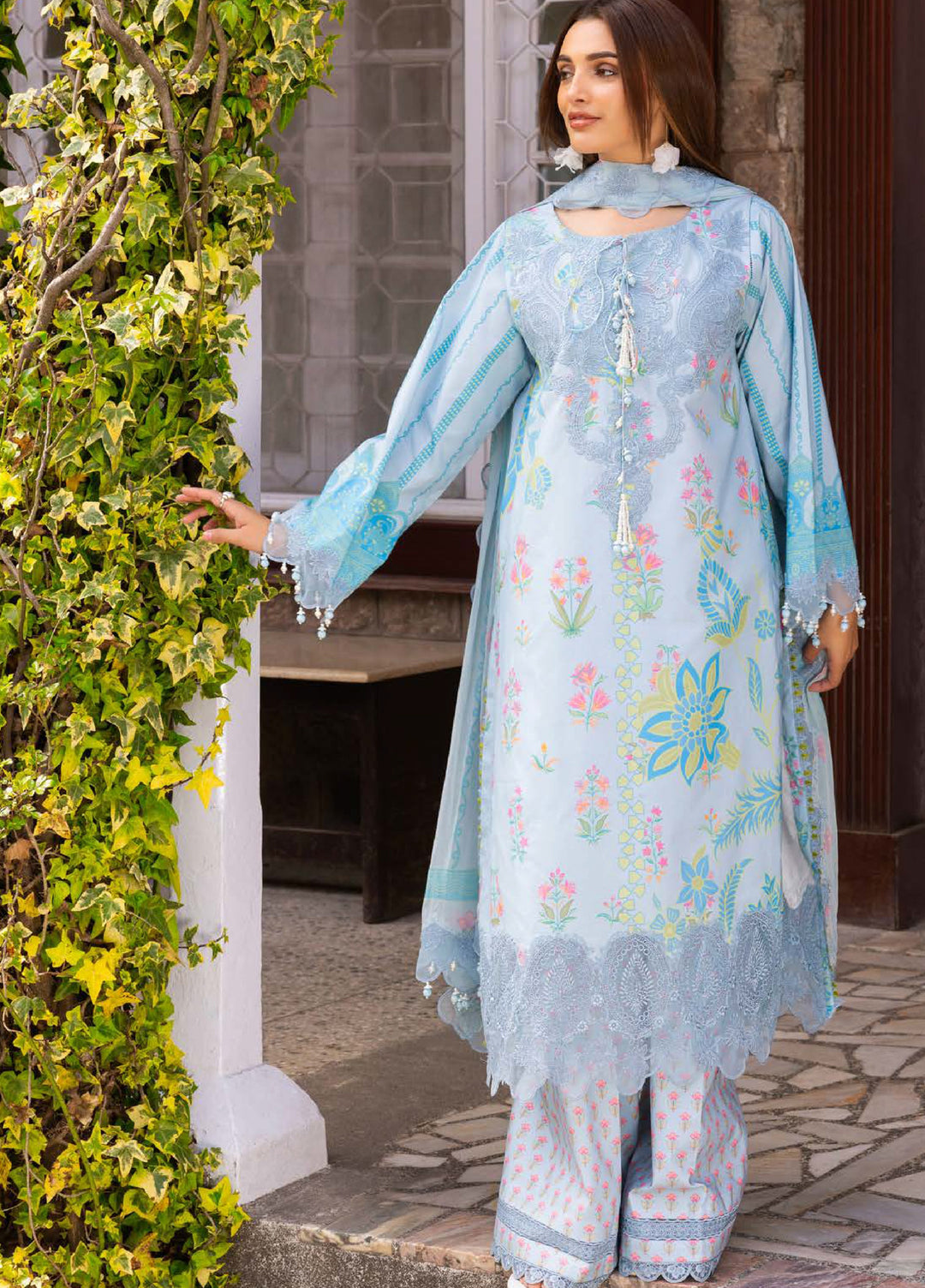 Rang e Bahar by Charizma Unstitched Embroidered Lawn 3 Piece Suit CHR26ULR CRB6-18 - Summer Collection