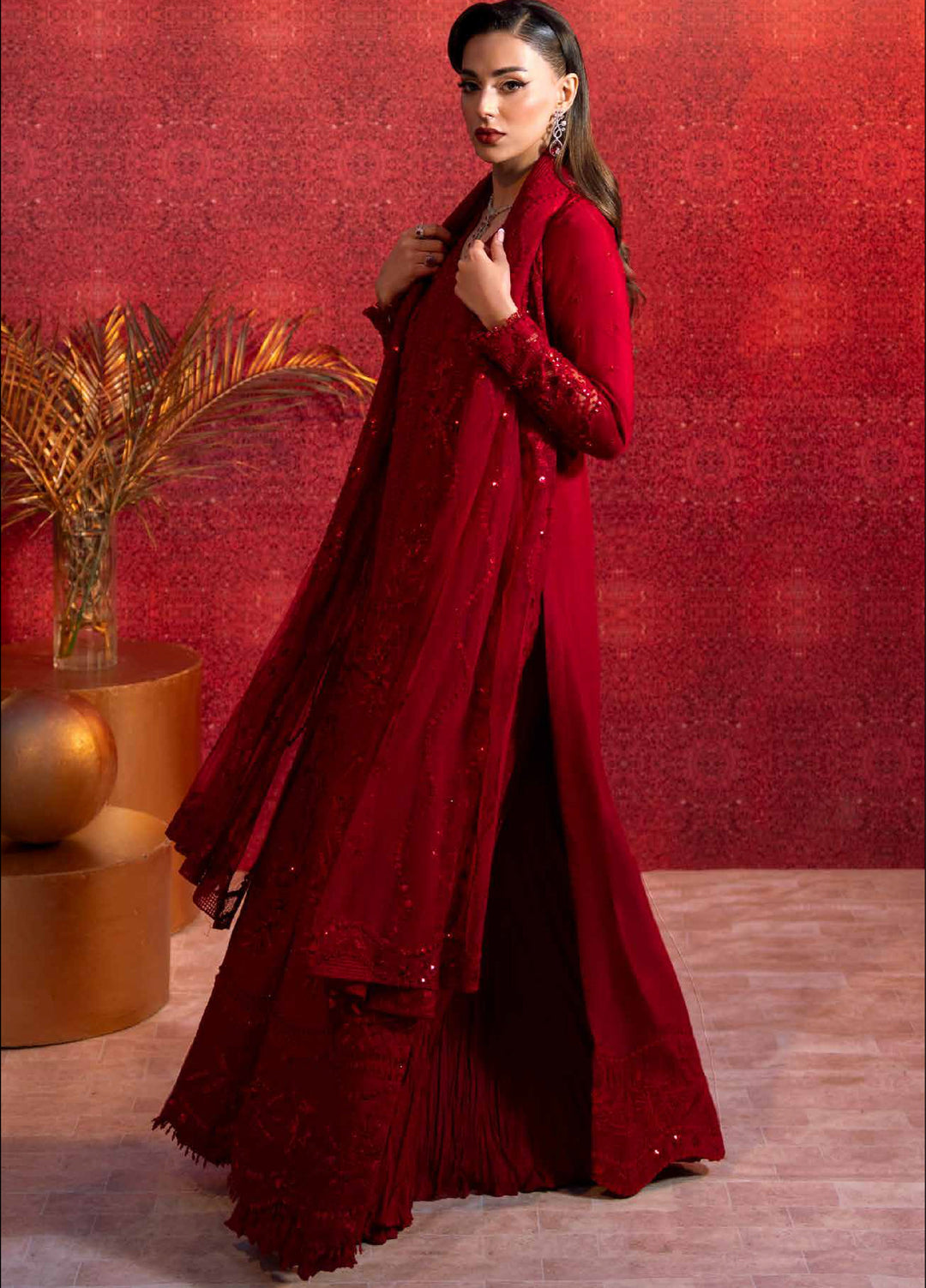 Zarmina by Zariya Unstitched Embroidered Russian Silk 3 Piece Suit ZRY26UZ ZB50042 - Festive Collection