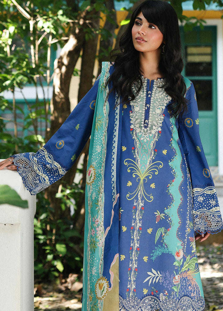 Q Prints by Qalamkar Unstitched Lawn Printed 3 Piece Suit QLK26QP Viona - Summer Collection