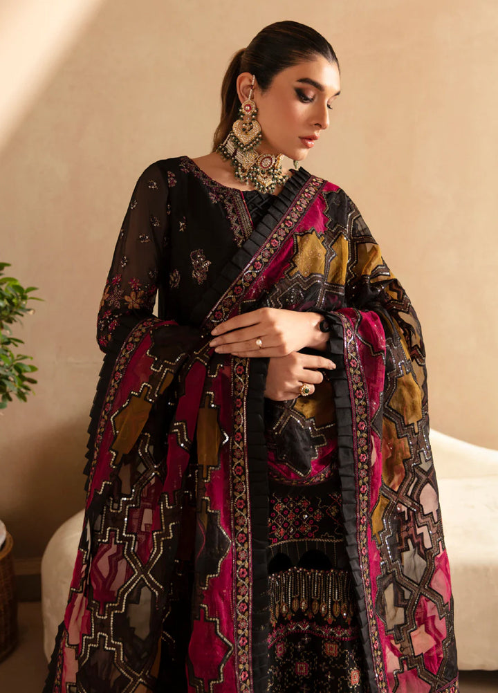 Xenia Formal Unstitched Luxury Chiffon Suits 3 Piece XE25FL Kaneel - Formals Collection