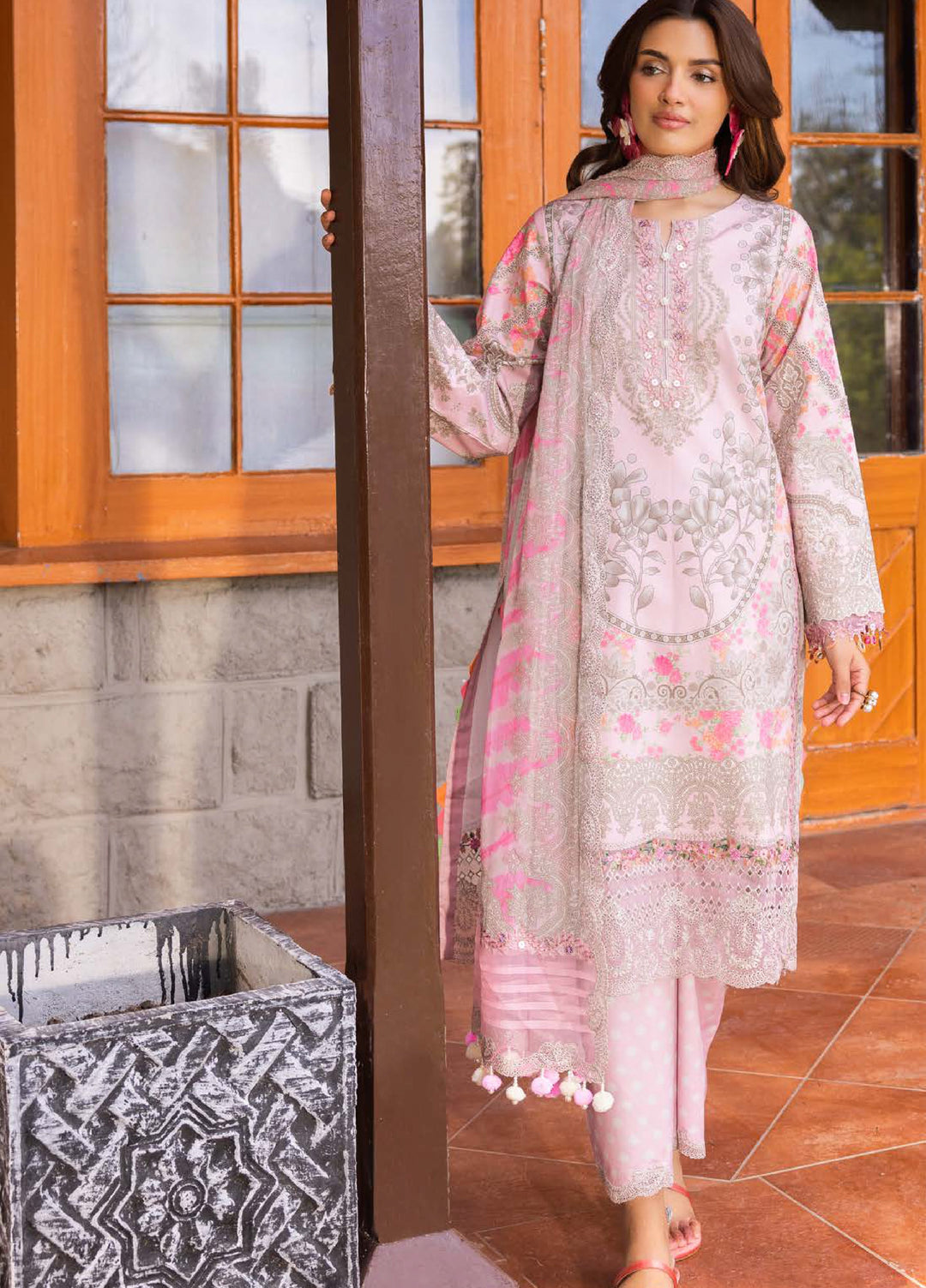 Rang e Bahar by Charizma Unstitched Embroidered Lawn 3 Piece Suit CHR26ULR CRB6-12 - Summer Collection