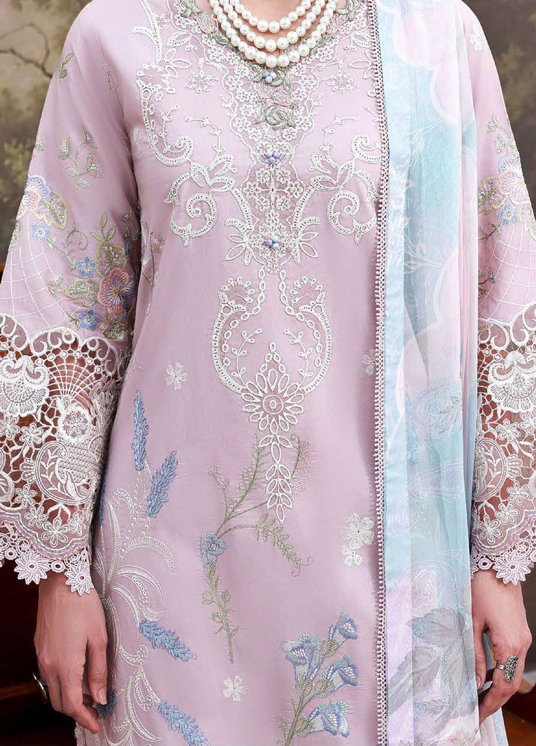Floral Reverie by Roheenaz Unstitched Embroidered Lawn 3 Piece Suit RN26UFRL PETAL BLOOM - Festive Collection