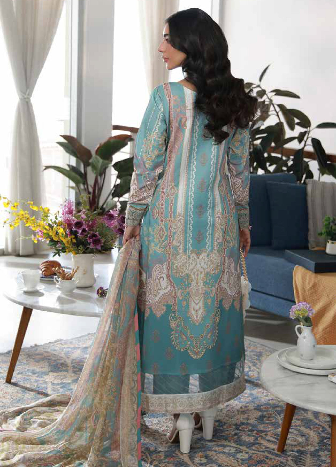 Delia by Gulaal Unstitched Embroidered Lawn 3 Piece Suit GL26UD D-1 Eidra - Summer Collection