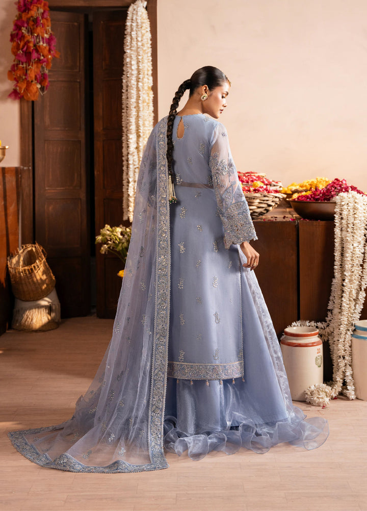 Push Pawan by Zarizaa Unstitched Embroidered Organza 3 Piece Suit ZZ26UPP D-1B Roohi - Wedding Collection