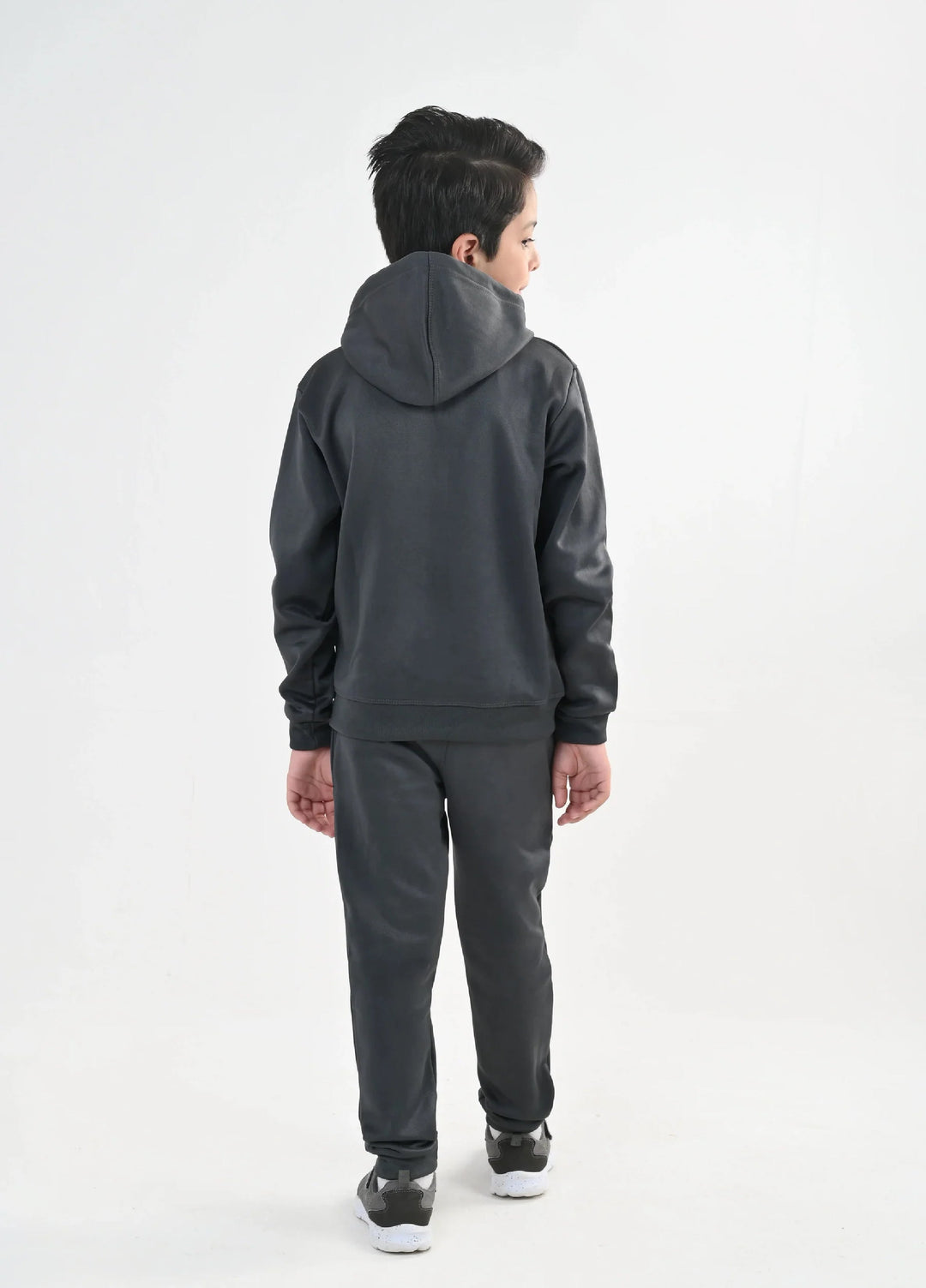 IQ Exclusive Kids Track Suit Fleece 2 PieceGrey Zip Hoodie Tracksuit-Unisex Kids - Winter Collection