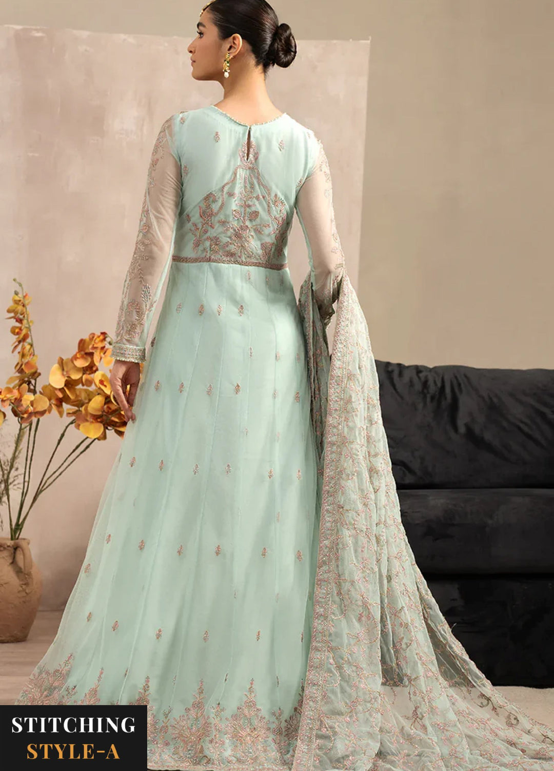 Zarif Women Unstitched Embroidered Net 3 Piece Suit ZR26UFC ZRN 03 SOPHIE - Festive Collection
