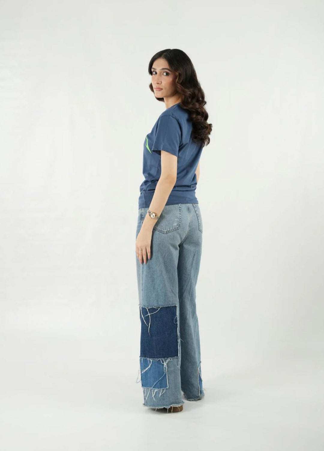 Mercato RTW Solids Cotton 1 Piece Round Neck Navy Blue Shirt