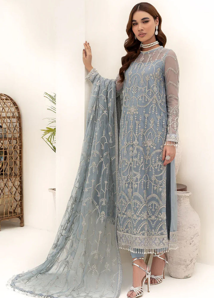 Zarif Women Unstitched Embroidered Net 3 Piece Suit ZR26UFC ZN 06 Amora - Festive Collection