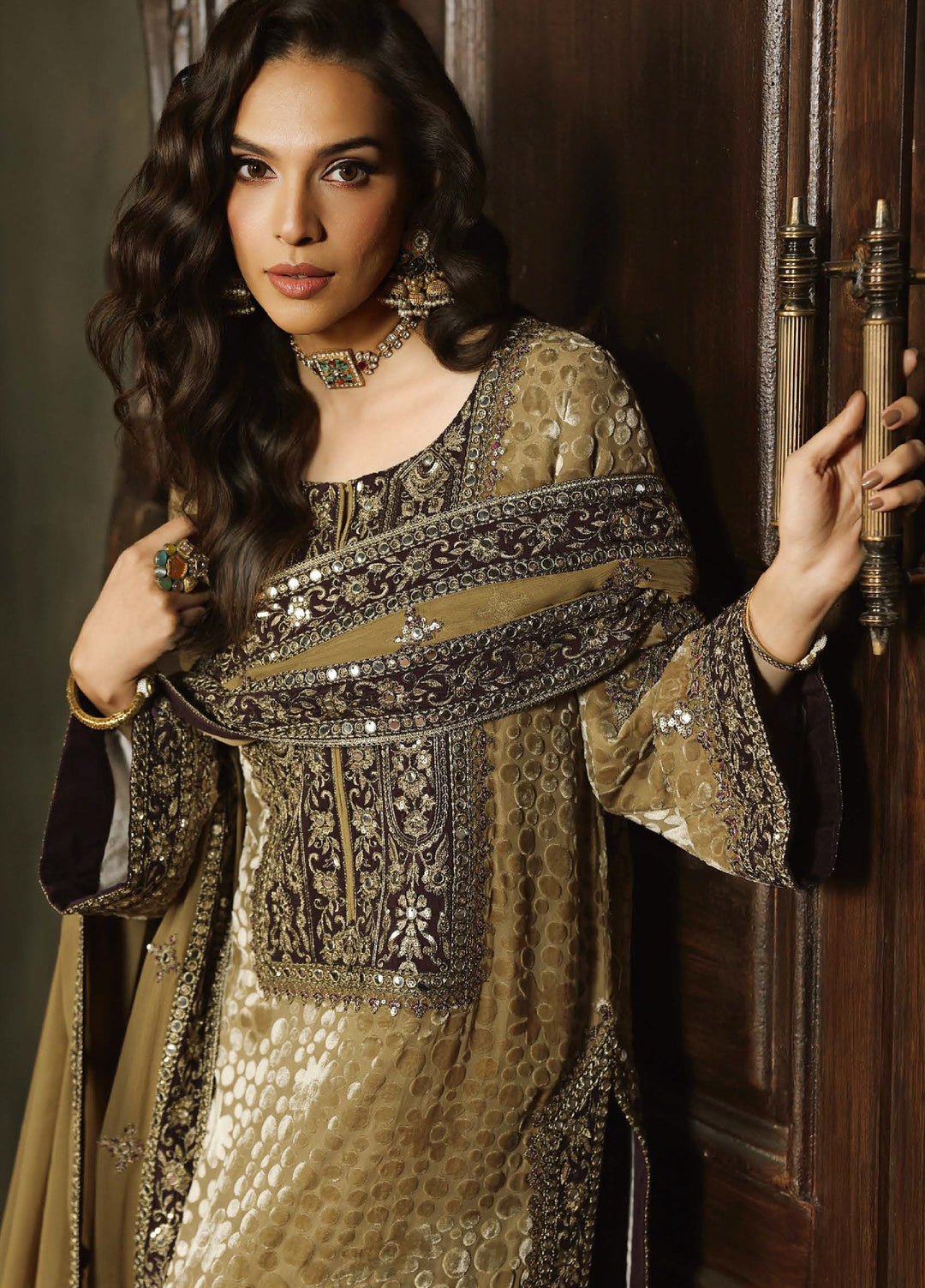Signora by Charizma Unstitched Velvet Embroidered Suits 3 Piece CRZ25SV CVT5-13 - Festive Collection