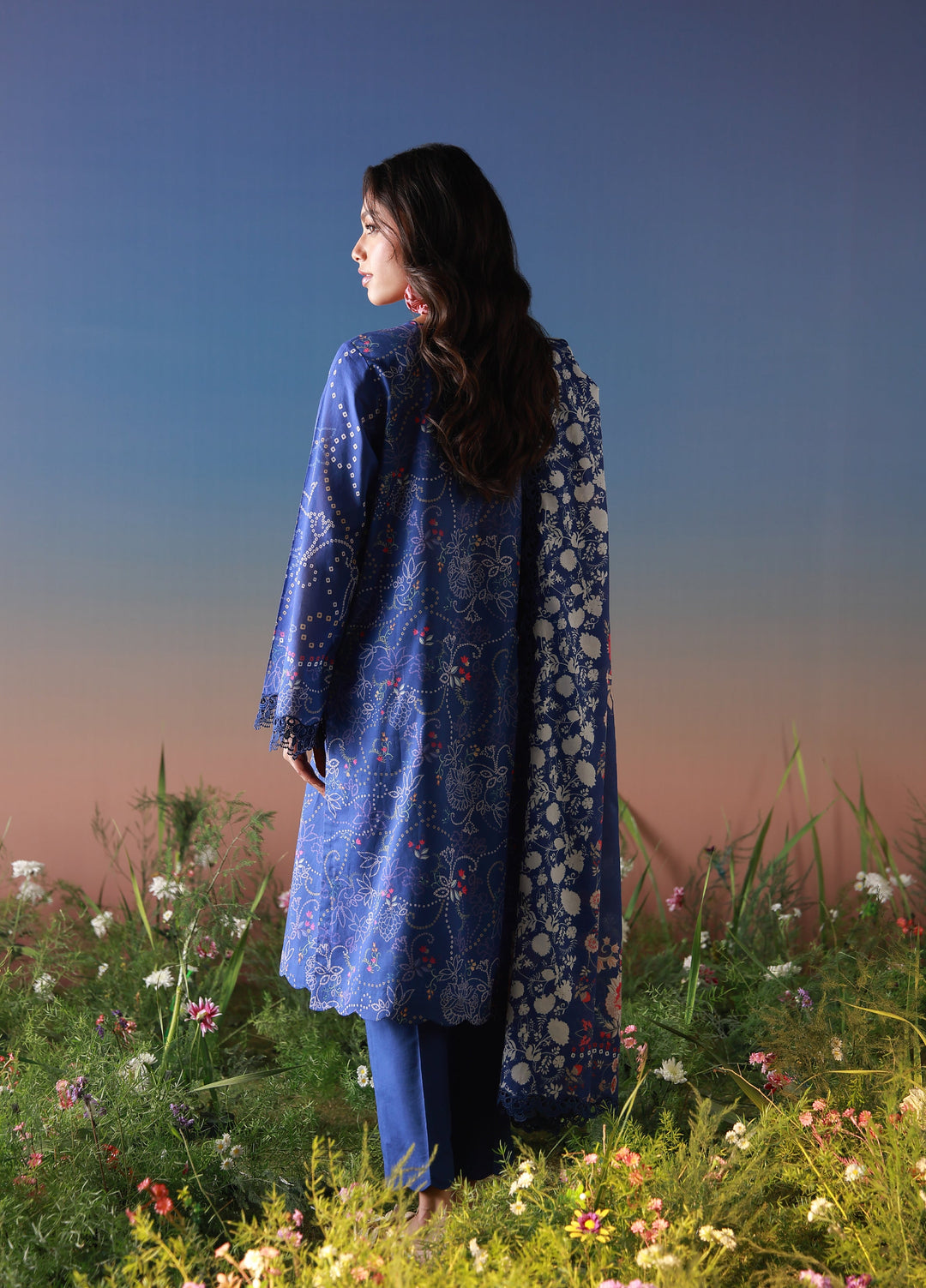 Mirha by Sahar Unstitched Printed Lawn 3 Piece Suit SS1-26-06 Bandhni delight - Summer Collection