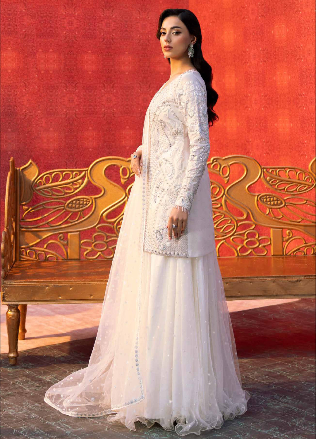 Zarmina by Zariya Unstitched Embroidered Bareeze Net 3 Piece Suit ZRY26UZ ZB50043 - Festive Collection