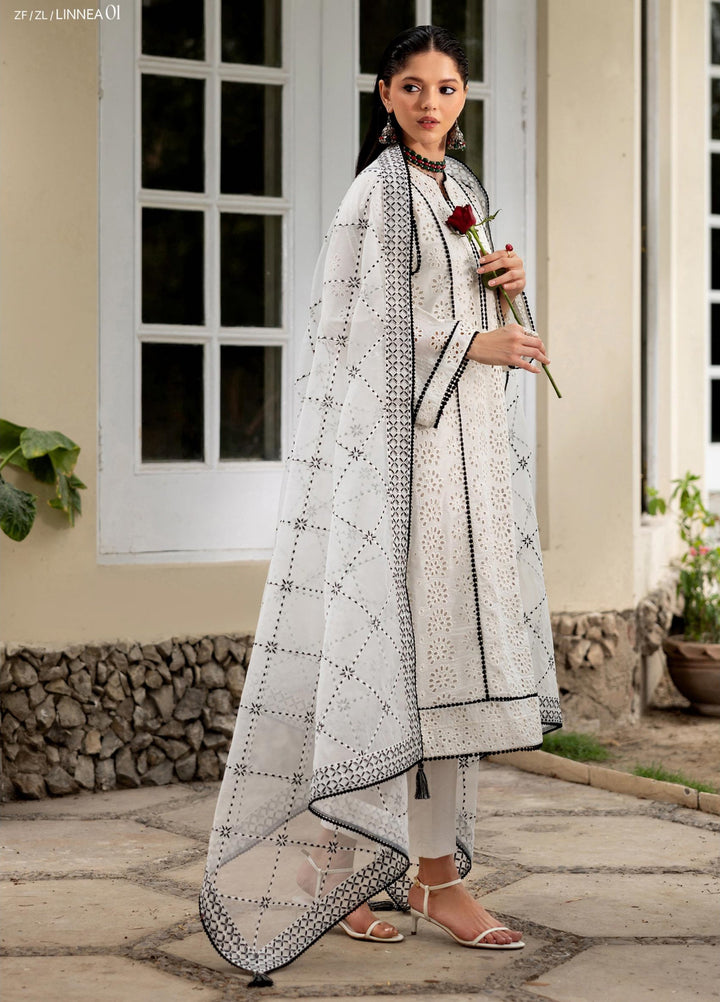 Zarif Unstitched Embroidered Lawn 3 Piece Suit ZR26ULF LINNEA 01 - Festive Collection