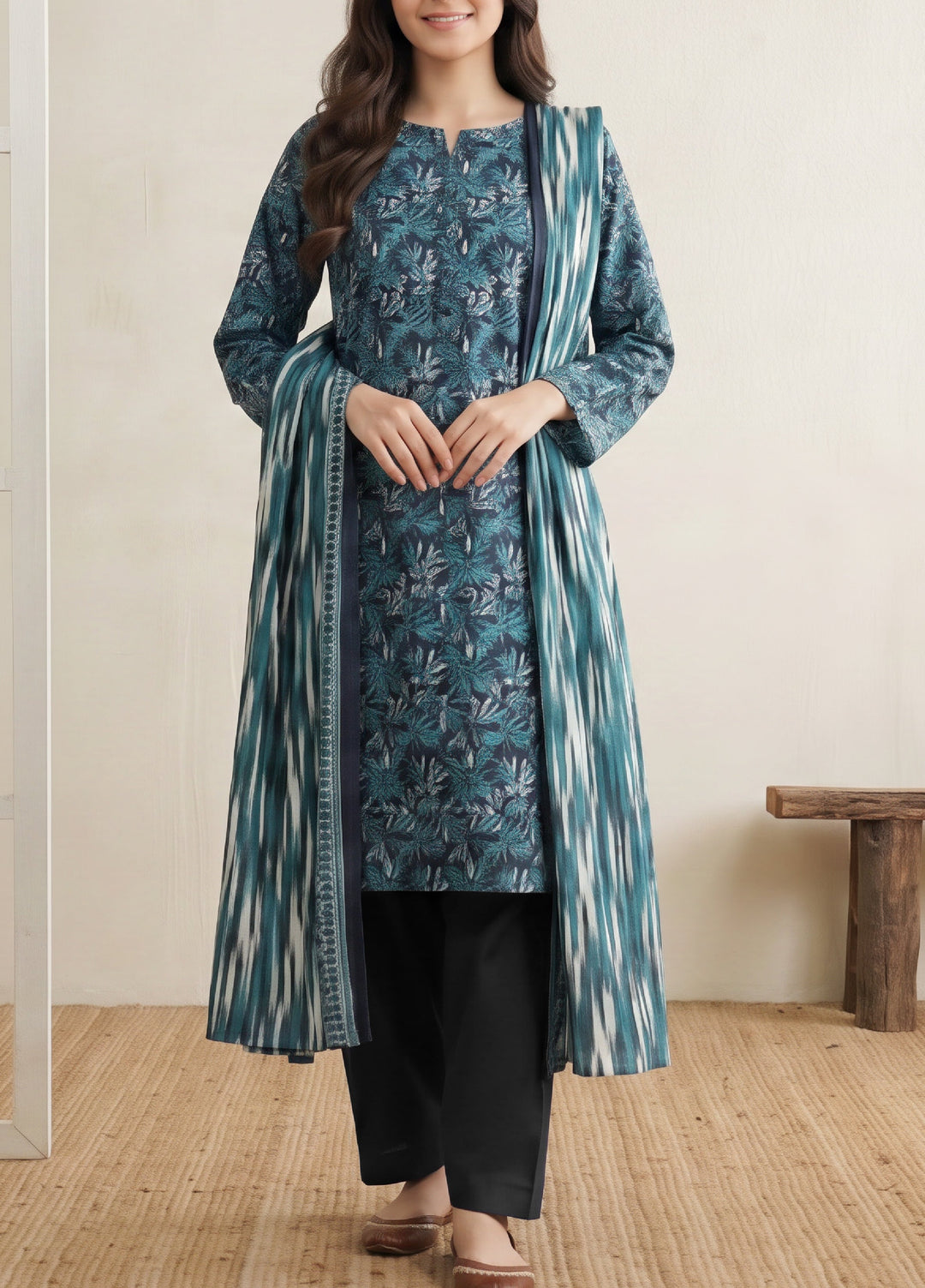 Daman by VS Textiles Unstitched Printed Lawn 3 Piece Suit VS26UDL D-06 881 - Casual Collection
