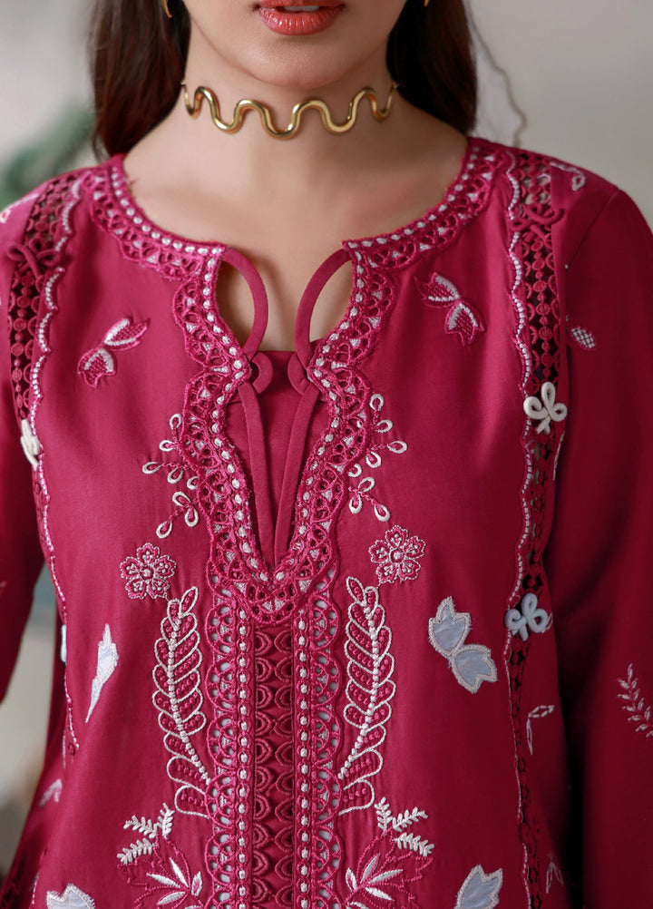 Saagar by Aabyaan Unstitched Embroidered Luxury Lawn 3 Piece Suit ABY26USL AL-4 Noor - Festive Collection