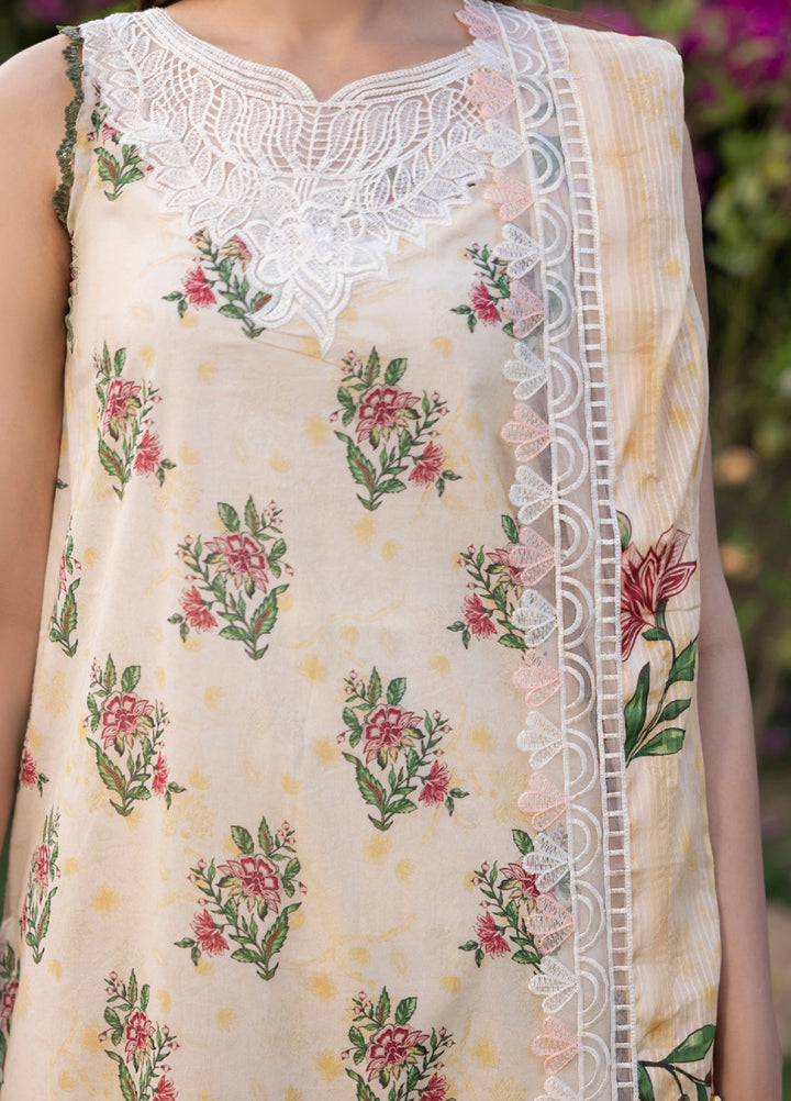 Al Zohaib Applique Kari Unstitched Embroidered Lawn 3 Piece Suit AZ26UAL D-12 - Casual Collection