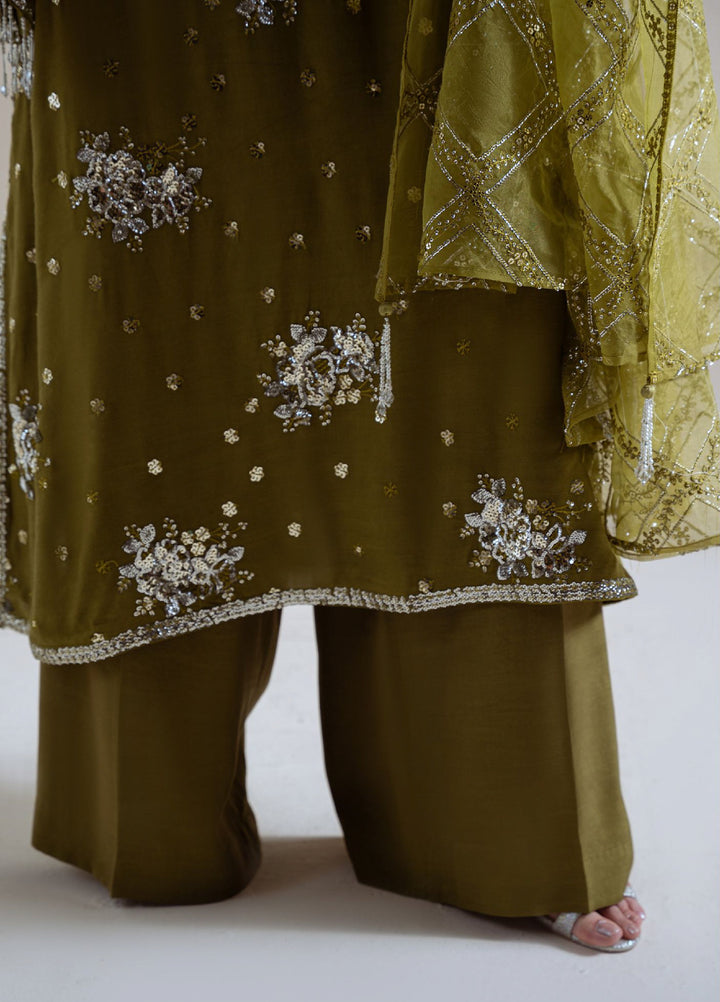 Luxe Atelier by Cross Stitch Unstitched Embroidered Silk 3 Piece Suit CS26ULA D-2 Gleam Luxe - Festive Collection