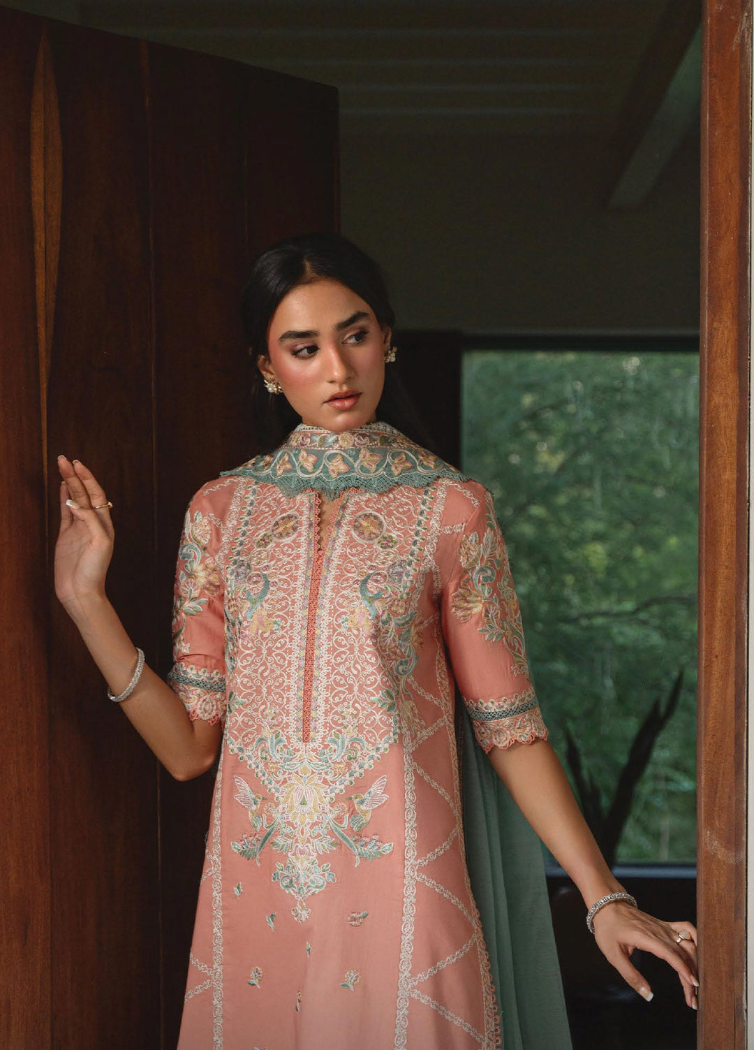 Whisper by Ayzel Unstitched Embroidered Lawn 3 Piece Suit AAF26ULW Dove ZWU-0134-3PO - Eid Collection