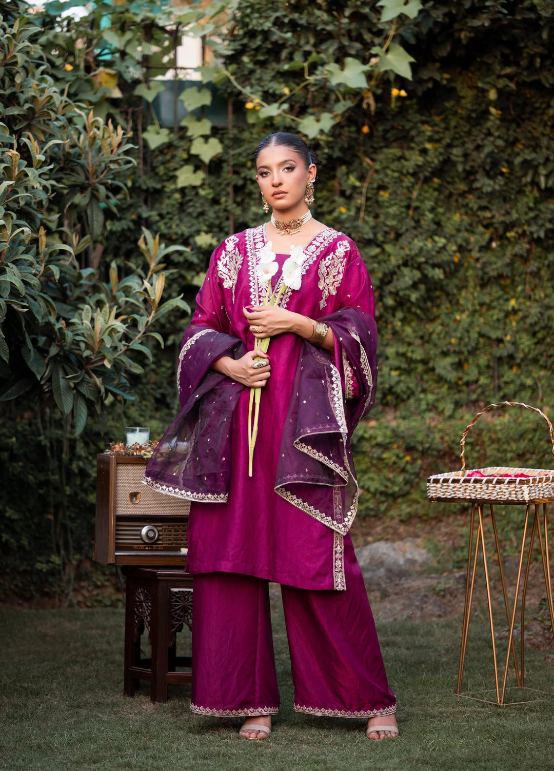 Sitaray by Reezas Women Pret Silk Embroidered 3 Piece Rang e ishq - Festive Collection