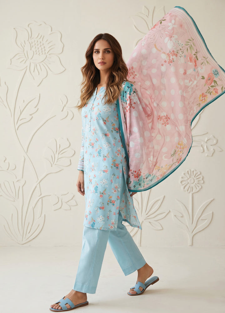 Salina by Regalia Textiles Unstitched Printed Lawn 3 Piece Suit RG26USII D-6 - Casual Collection