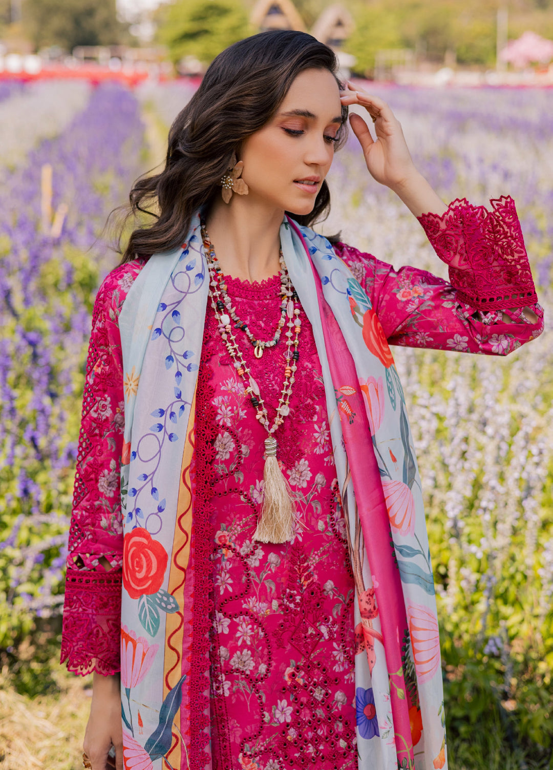 Shezlin by Aabyaan Unstitched Embroidered Chikankari 3 Piece Suit ABY26UCS FARYAL - Eid Collection