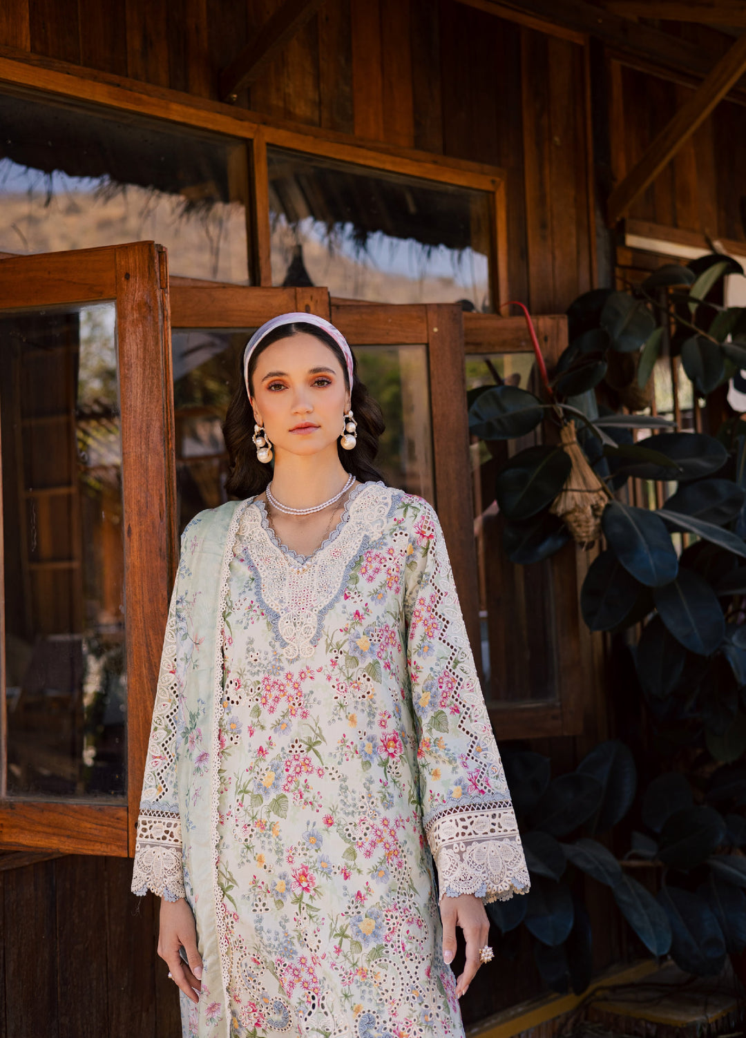 Shezlin by Aabyaan Unstitched Embroidered Chikankari 3 Piece Suit ABY26UCS REEM - Eid Collection