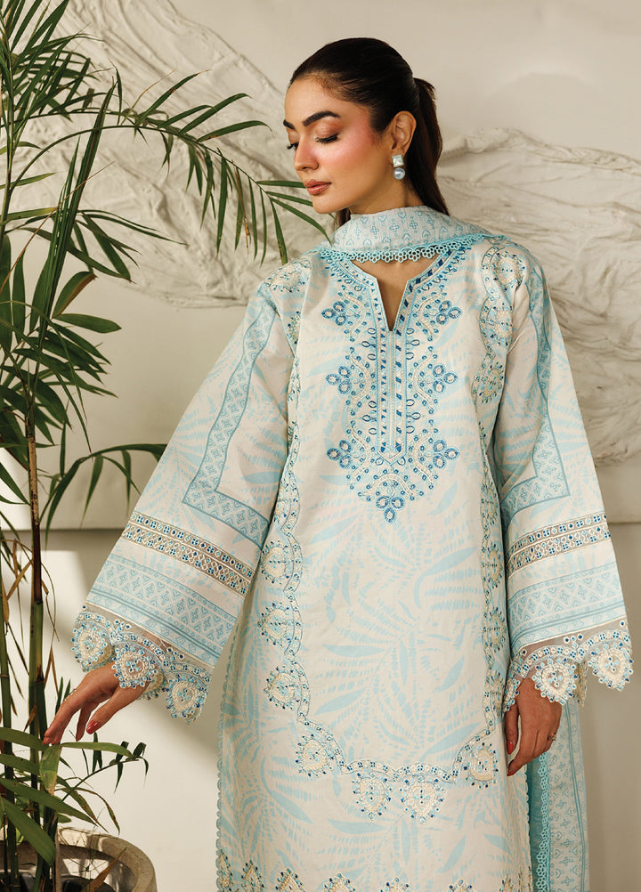 Leila by Mahnur Unstitched Embroidered Lawn 3 Piece Suit MN26ULL L-10 - Summer Collection