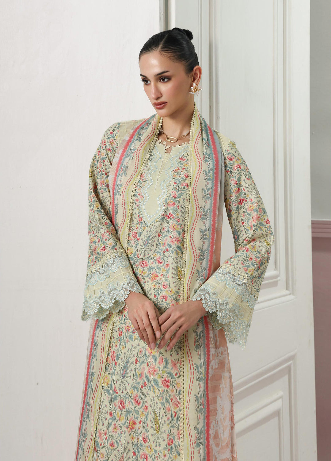 Q Prints by Qalamkar Unstitched Printed Lawn 3 Piece Suit QLK26UQL ZAYRA QQP-04 (B) - Summer Collection