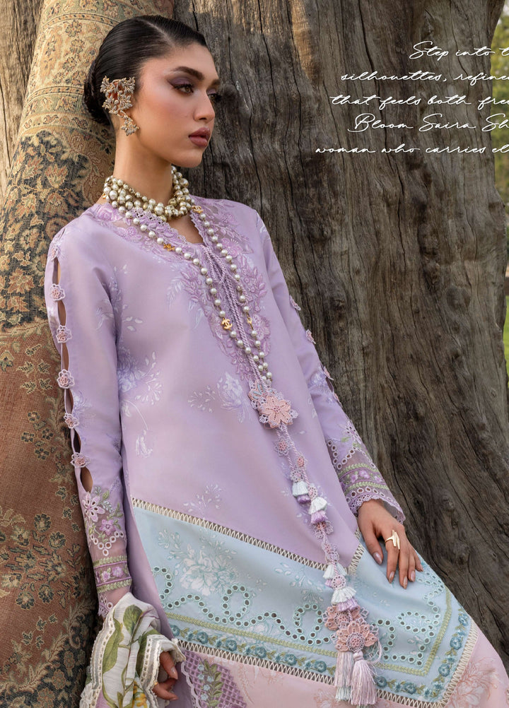 Bloom by Saira Shakira Unstitched Embroidered Lawn 3 Piece Suit SSR26ULB AVA-01B - Eid Collection