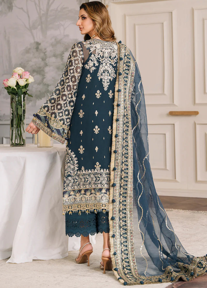 Chantelle by Baroque Unstitched Chiffon Embroidered Suits 3 Piece BQ25FC CH12-01 - Festive Collection