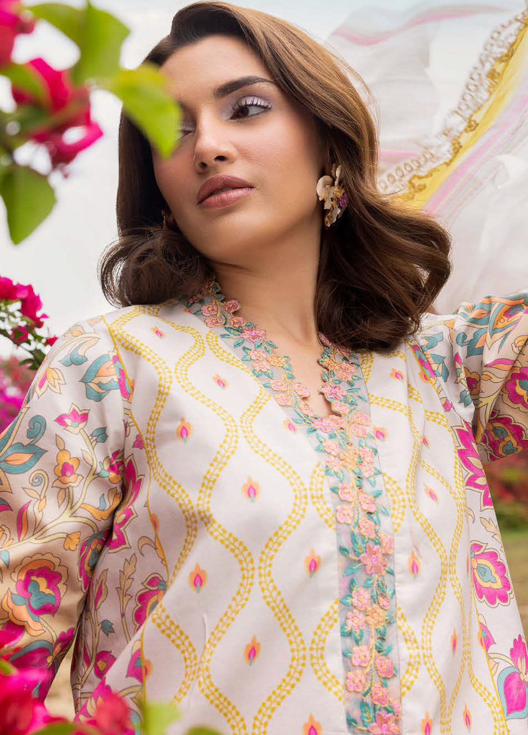 Rang e Bahar by Charizma Unstitched Embroidered Lawn 3 Piece Suit CHR26ULR CRB6-10 - Summer Collection