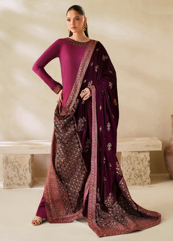 Zarif Velvet Shawls 1 Piece ZRF25VS ZRF-VS-02 - Festive Collection